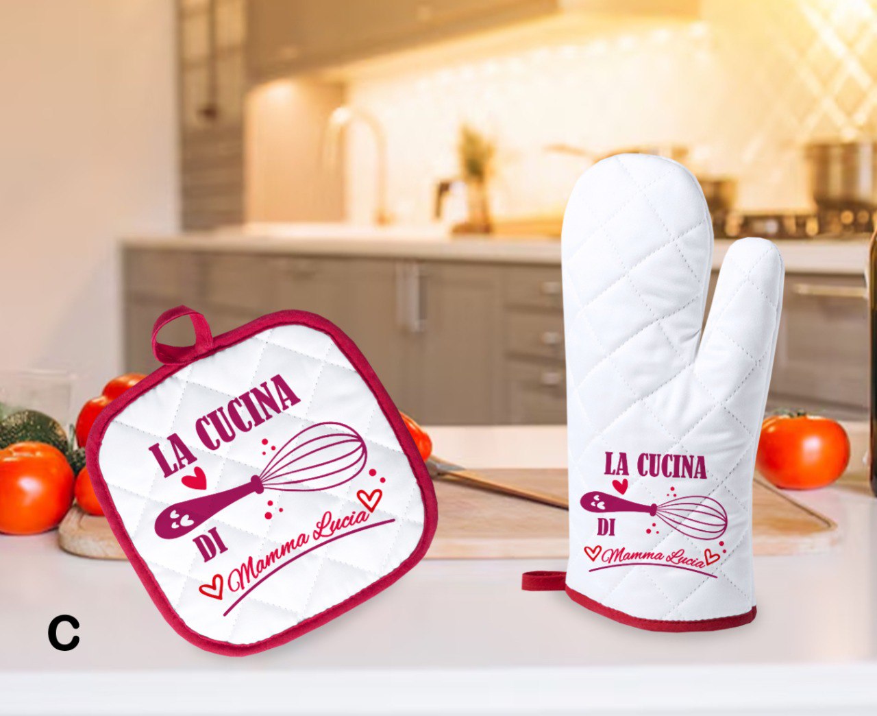 Set 3 pezzi Guanto forno e 2 Presine decori Natalizi idea regalo Natale 5644 | Leroy Merlin Set 3 pezzi Guanto forno e 2 Presine decori Natalizi idea regalo Natale 5644 | Leroy Merlin